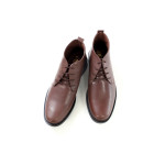 Кафяви мъжки боти, естествен велур - всекидневни обувки за есента и зимата N 100015067